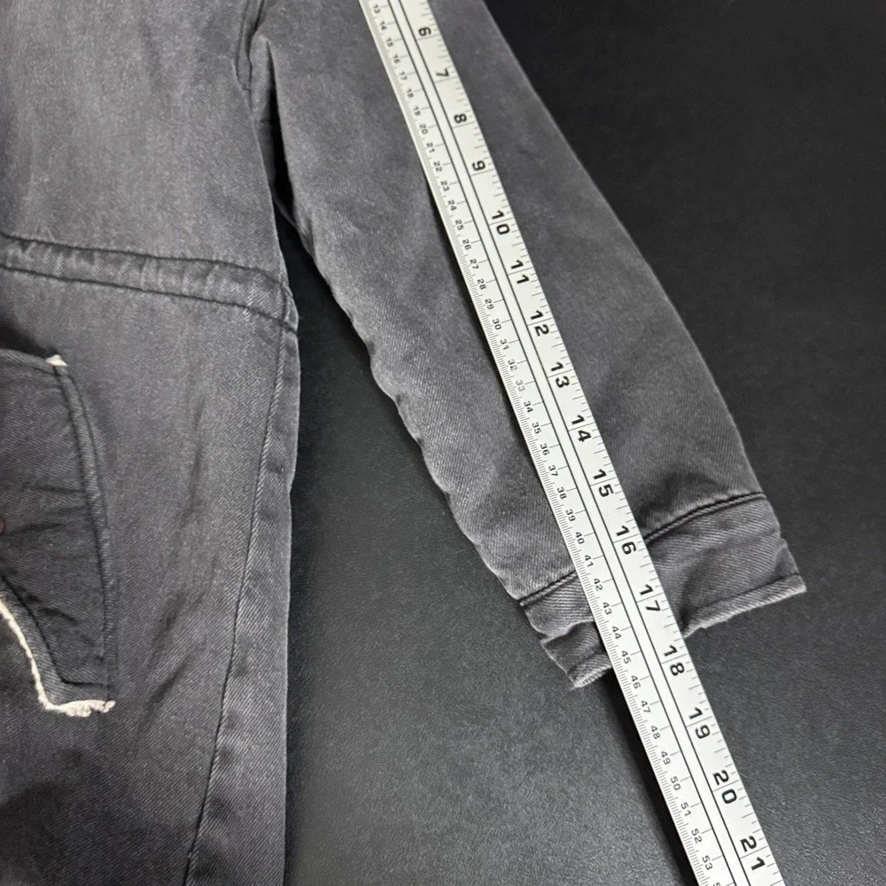 Zara Kids Black Parka Jacket Hooded 11‎ / 12 Sherpa Lined Winter Coat